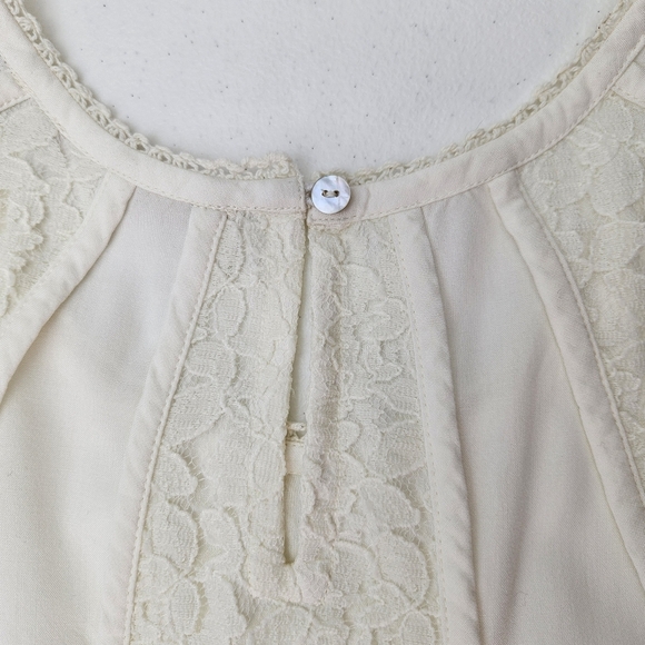 Soft Surroundings Sleeveless Ivory Lacey Top S - Picture 7 of 8